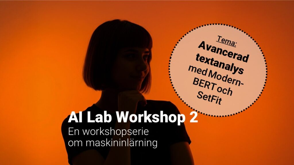 Silhuett mot orange bakgrund, text Workshop 2