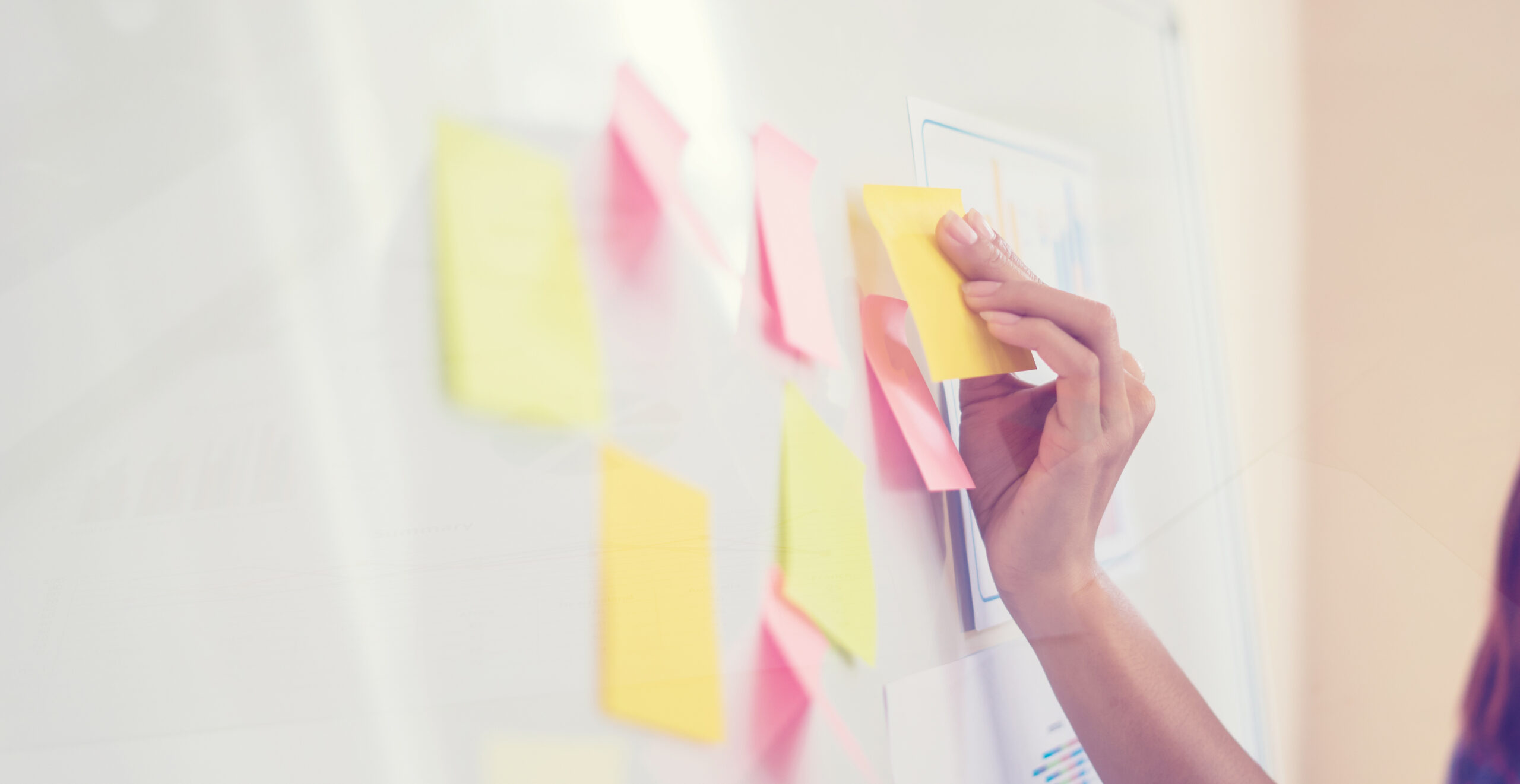 Sticky notes on board